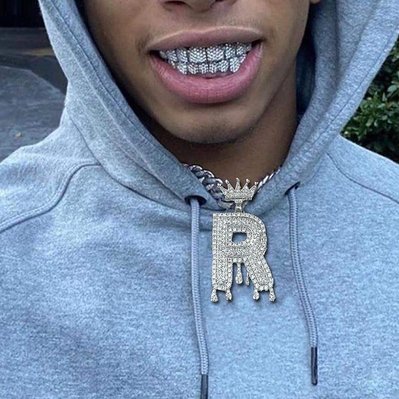 JINAO Grillz Teeth Men - Grills for Your Teeth 8 Top & Bottom Set, 18K Gold-Plated Brass Dental Grills with Molding Bars, Unisex Hip-Hop Rapper Costume Accessory(Iced Silvery Set) - Image 5